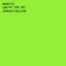 #93EF37 - Green Yellow Color Image